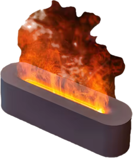 Lampe Flamme LED Humidificateur 7 Couleurs - Diffuseur d'Huiles Essentielles USB