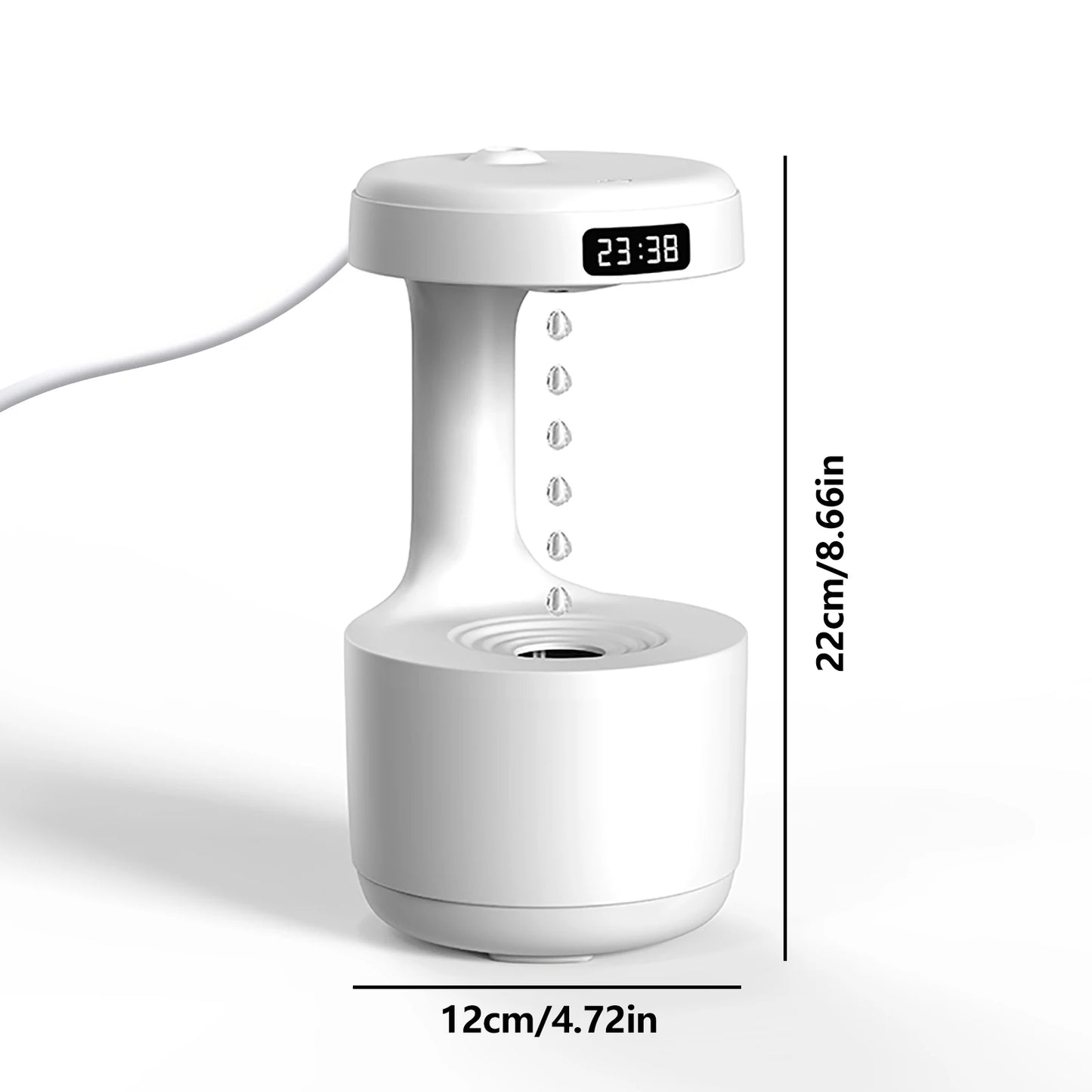 Fontaine Suspendue — Humidificateur Anti-Gravité & Veilleuse