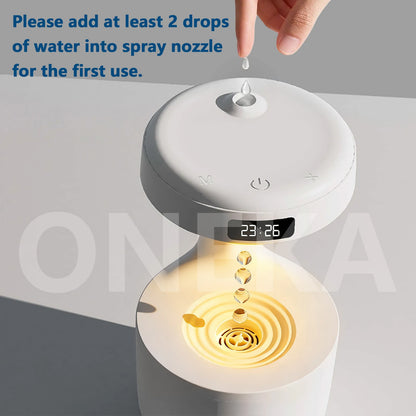 Fontaine Suspendue — Humidificateur Anti-Gravité & Veilleuse