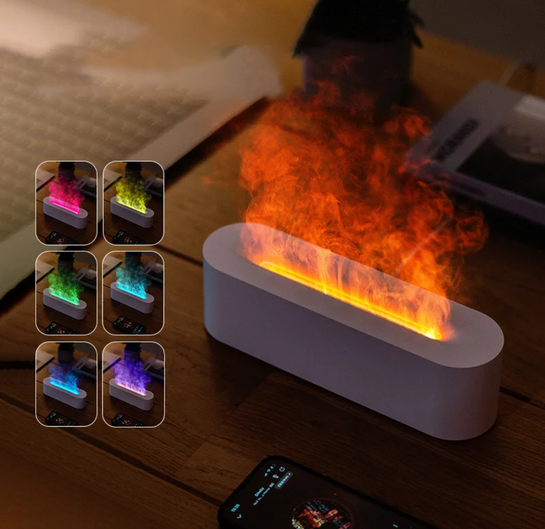 Flamme Douce — Diffuseur Humidificateur LED 7 Couleurs